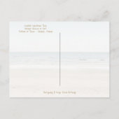 Vrolijke Kustkerst Tropische Strand en Boom Feestdagenkaart (Achterkant)