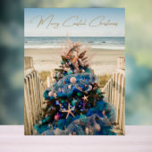 Vrolijke Kustkerst Tropische Strand HolidayTree Acryl Bord (Neutraal)