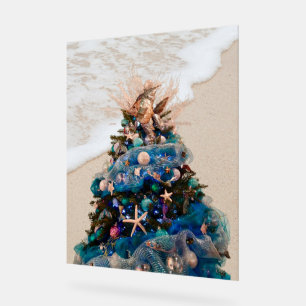 Vrolijke Kustkerst Tropische Strand HolidayTree Acryl Bord