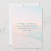 Vrolijke Kustkerst Tropische Strand HolidayTree Feestdagenkaart (Achterkant)