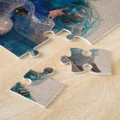 Vrolijke Kustkerst Tropische Strand HolidayTree Legpuzzel (Zijkant)