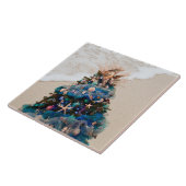 Vrolijke Kustkerst Tropische Strand HolidayTree Tegeltje (Zijkant)