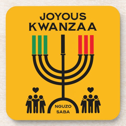 Vrolijke Kwanzaa Bier Onderzetter (Voorkant)