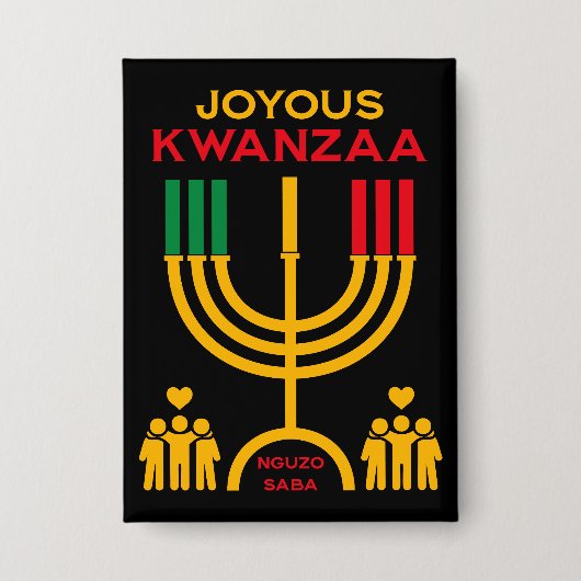 Vrolijke Kwanzaa Button (Voorkant)