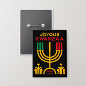 Vrolijke Kwanzaa Button (Voorkant / Achterkant)