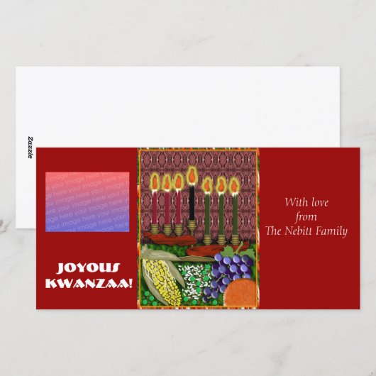 vrolijke kwanzaa feestdagenkaart (Voorkant / Achterkant)
