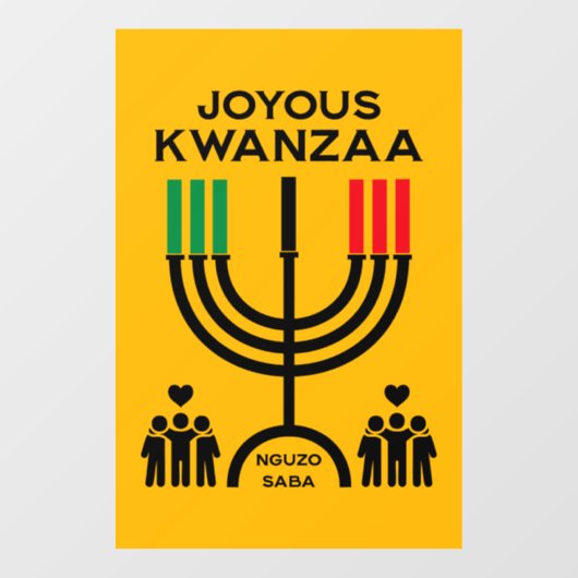 Vrolijke Kwanzaa Raamsticker (Vel)