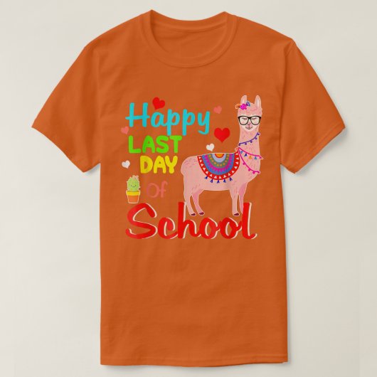 Vrolijke laatste dag van de schoolleraar of -stude t-shirt (Design voorkant)