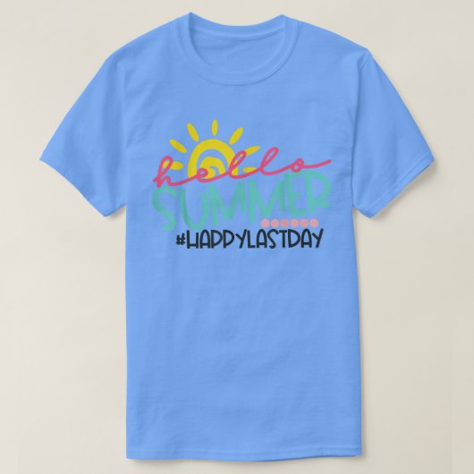 Vrolijke laatste dag van de schoolleraar-student H T-shirt (Design voorkant)