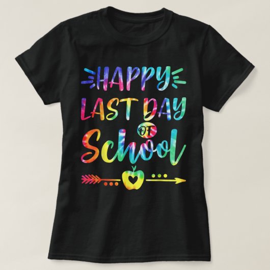Vrolijke laatste dag van de schooltijd van de stud t-shirt (Design voorkant)
