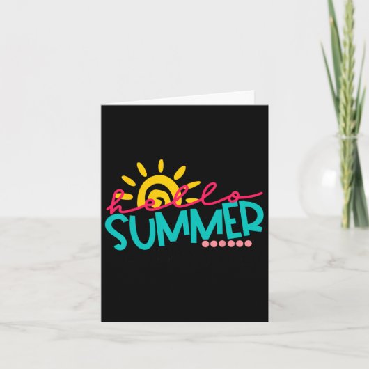 Vrolijke laatste dag van het Kinder schoollerarenA Kaart (Voorkant)