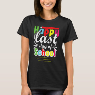 Vrolijke laatste dag van schoolkostuum Prek leraar T-shirt