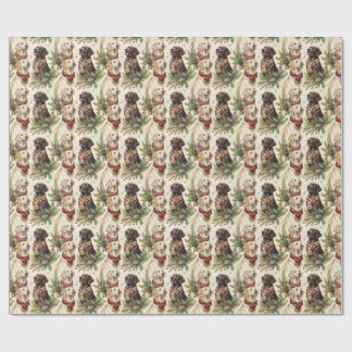 Vrolijke Labradorhonden Kerst Waterverf Cadeaupapier