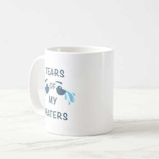 Vrolijke Lach HATERS' TEARS Humor Mok (Voorkant links)
