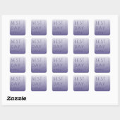 Vrolijke Lavendel Typografische Viering Vierkante Sticker (Vel)