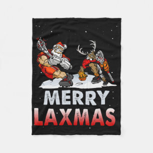 Vrolijke Laxmas-lelijke kerst Lacrosse Santa Reind Fleece Deken
