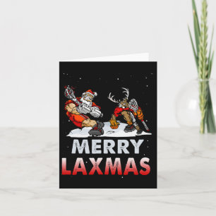 Vrolijke Laxmas-lelijke kerst Lacrosse Santa Reind Kaart