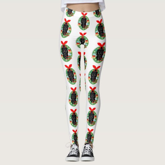 vrolijke leggings voor kerstgorilla ' s (Voorkant)