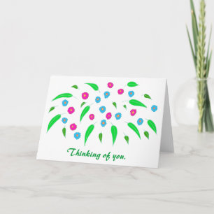 Vrolijke Lente Bloemen Denken aan U Kaarten