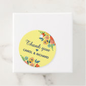 Vrolijke lente bloemengeel Custom dank u Bedankjes Labels (In situ)