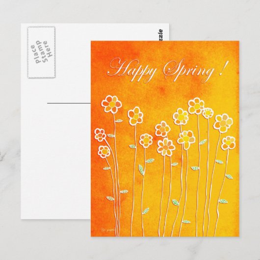 Vrolijke lente! briefkaart (Voorkant / Achterkant)