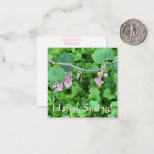 Vrolijke lente! notitiekaartje (Voorkant / Achterkant in situ)