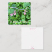 Vrolijke lente! notitiekaartje (Voorkant / Achterkant)