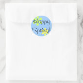 Vrolijke lente! ronde sticker (Tas)