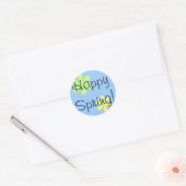 Vrolijke lente! ronde sticker (Envelop)