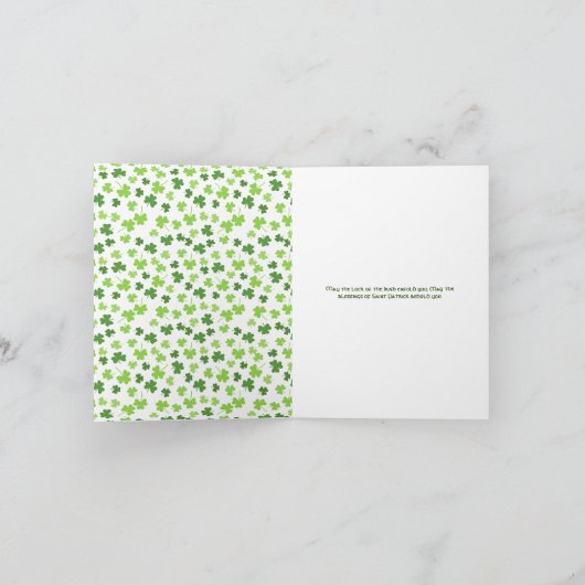 Vrolijke Leprechaun: Feestelijke St. Patrick's Dag Feestdagen Kaart (Binnen)