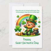Vrolijke Leprechaun: Saint Patrick's Day feestelij Feestdagenkaart (Voorkant)