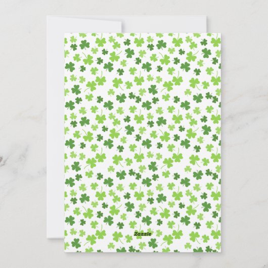 Vrolijke Leprechaun: Saint Patrick's Day feestelij Feestdagenkaart (Achterkant)