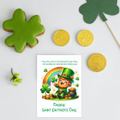 Vrolijke Leprechaun: Saint Patrick's Day feestelij Feestdagenkaart