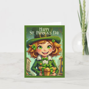 Vrolijke Leprechaun - St. Patrick's Day Geluksbren Kaart