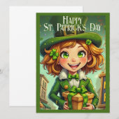 Vrolijke Leprechaun - St. Patrick's Day Lucky Char (Voorkant / Achterkant)