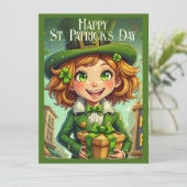 Vrolijke Leprechaun - St. Patrick's Day Lucky Char (Staand voorkant)