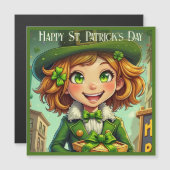 Vrolijke Leprechaun - St. Patrick's Day Lucky Char (Voorkant / Achterkant)