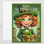 Vrolijke Leprechaun - St. Patrick's Day Lucky Char (Voorkant / Achterkant)