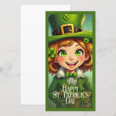 Vrolijke Leprechaun - St. Patrick's Day Lucky Char (Voorkant / Achterkant)