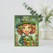 Vrolijke Leprechaun - St. Patrick's Day Lucky Char (Staand voorkant)