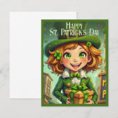 Vrolijke Leprechaun - St. Patrick's Day Lucky Char (Voorkant / Achterkant)
