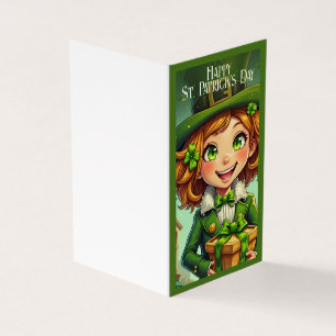 Vrolijke Leprechaun - St. Patrick's Day Lucky Char Kaart