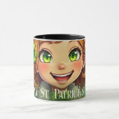 Vrolijke Leprechaun - St. Patrick's Day Lucky Char Mok (Midden)