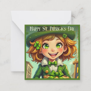Vrolijke Leprechaun - St. Patrick's Day Lucky Char Notitiekaartje