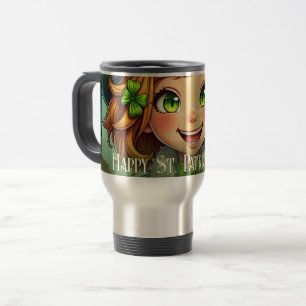Vrolijke Leprechaun - St. Patrick's Day Lucky Char Reisbeker