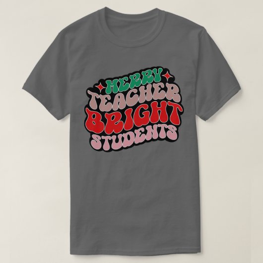Vrolijke leraar Bright Students 1 T-shirt (Design voorkant)