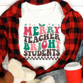 Vrolijke leraar Bright Students Retro Kerstmis Tri-Blend Shirt