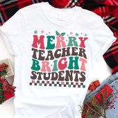 Vrolijke leraar Bright Students Retro Kerstmis Tri-Blend Shirt