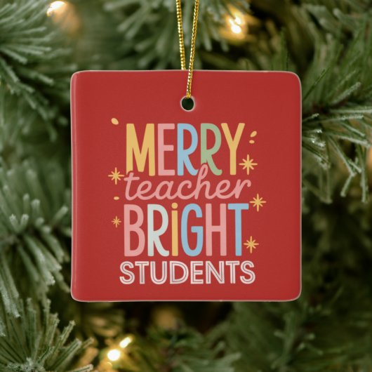 Vrolijke Leraar Heldere Studenten Kerst Grappige K Keramisch Ornament (Boom)