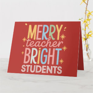 Vrolijke Leraar Heldere Studenten Kerst Misplaatst Kaart